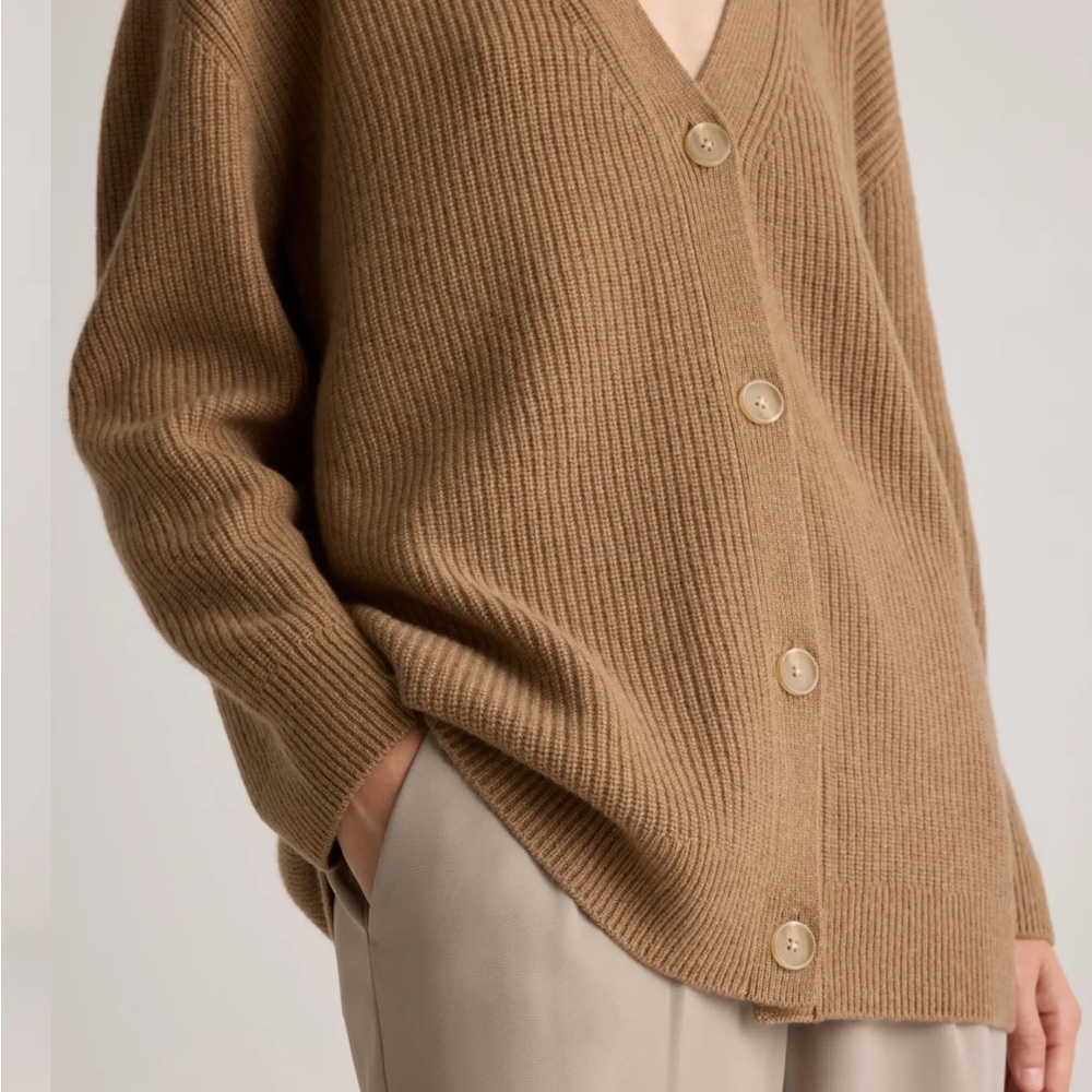 Quince Women's Brown Cardigan Sweater - Picture 3 of 16